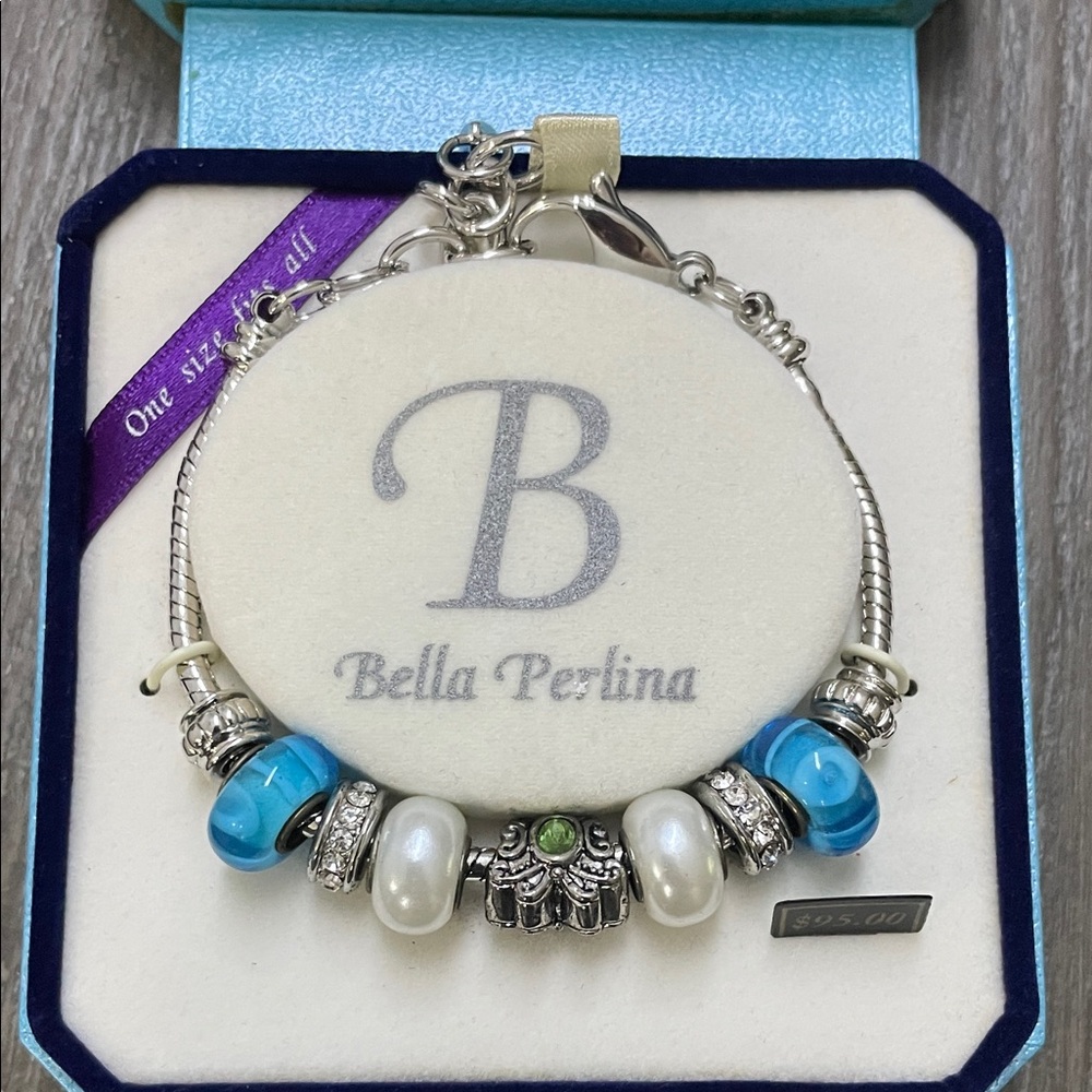 Bella Perlina Blue and Silver Bracelet